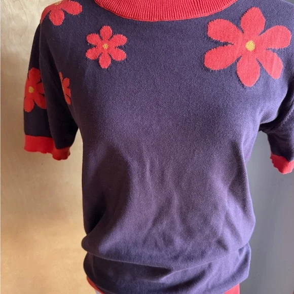 Oxknit Retro Style Floral Women's Sweater - Picture 4 of 5